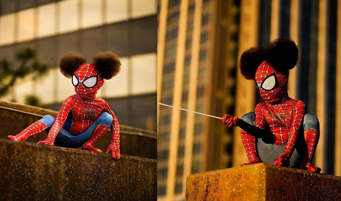 Spider-Girl Saves the Day while Her Afro Puffs Steal Our Heart